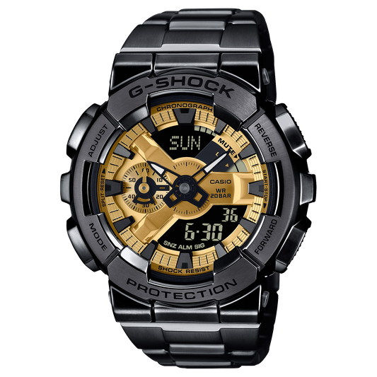 Casio GM110BD-1A9 | Black and Gold Watch: G-SHOCK G-STEEL GM110BD-1A9 | Casio
