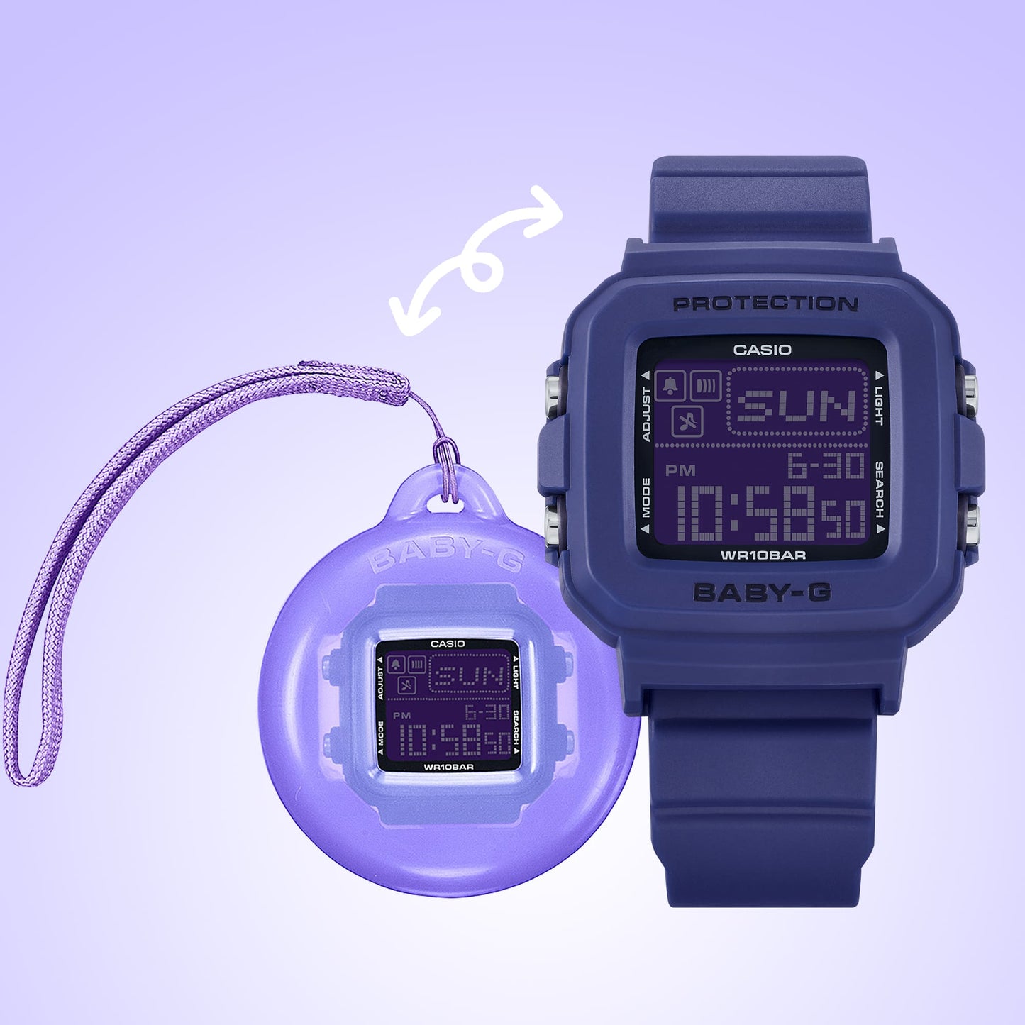 Casio BGD10K-2 | BABY-G DIGITAL Blue, Light blue