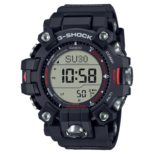 Casio GW9500-1 | G-SHOCK Bold Black & Red Triple-Sensor Watch
