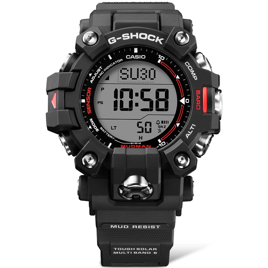 Casio GW9500-1 | G-SHOCK Bold Black & Red Triple-Sensor Watch
