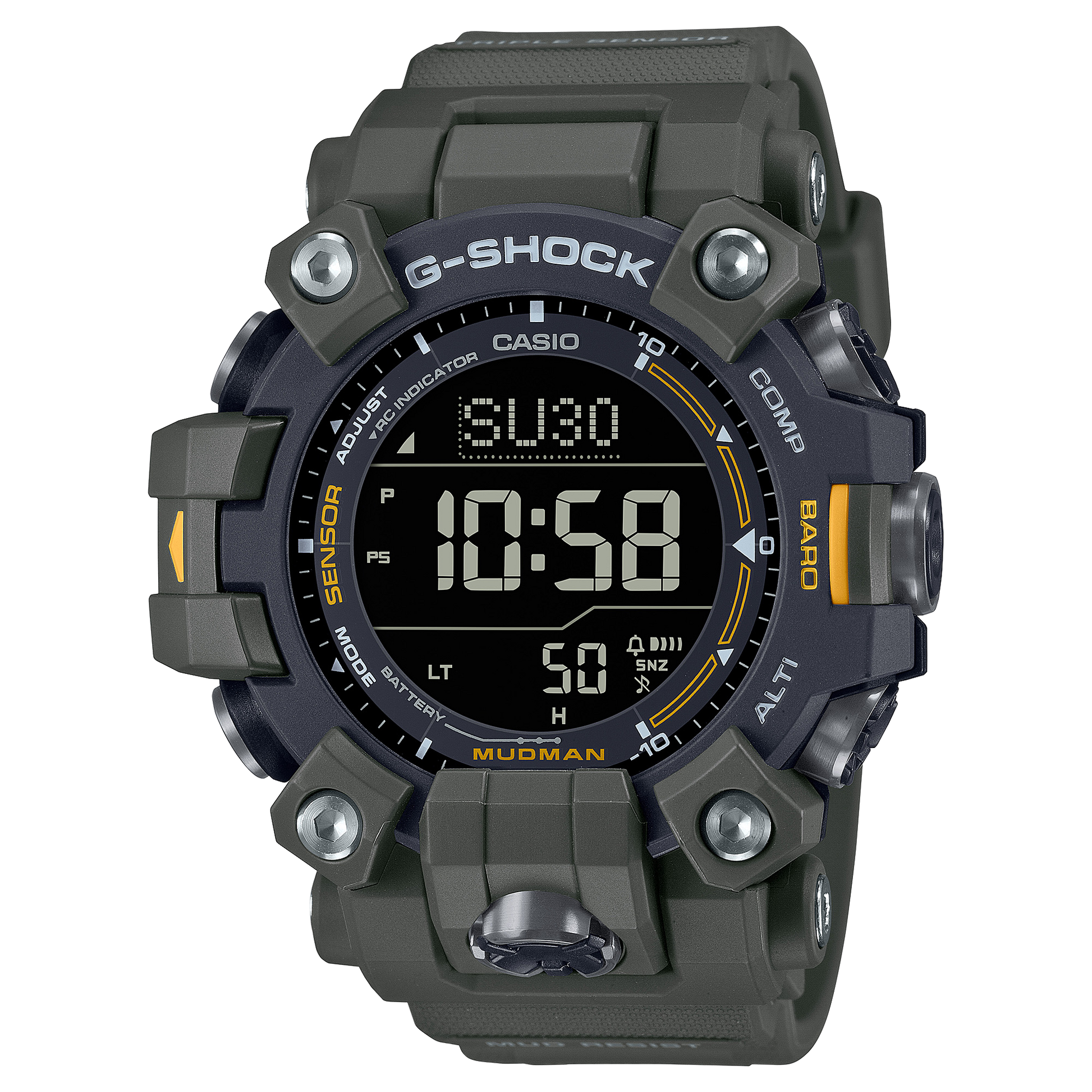 Casio GW9500-3 | G-SHOCK Dark Green + Black Master of G Mudman Watch