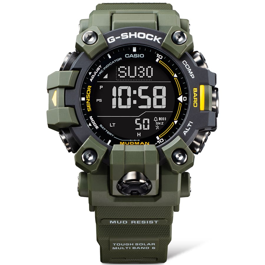 Casio GW9500-3 | G-SHOCK Dark Green + Black Master of G Mudman Watch