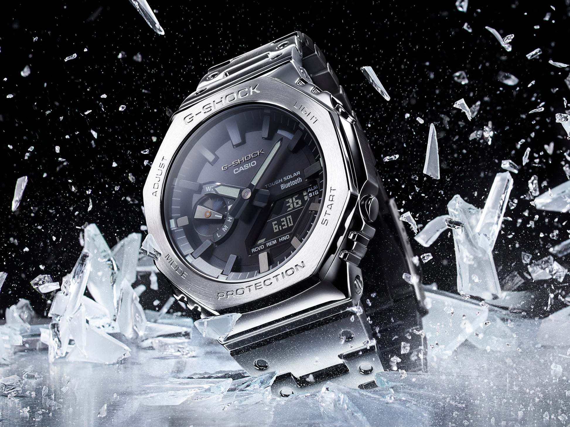 Casio GMB2100D-1A | Silver Full-Metal Watch | Casio G-SHOCK