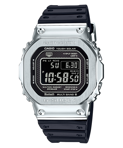 Casio GMWB5000-1 | Digital Stainless Steel Bluetooth Men's Watch G-SHOCK