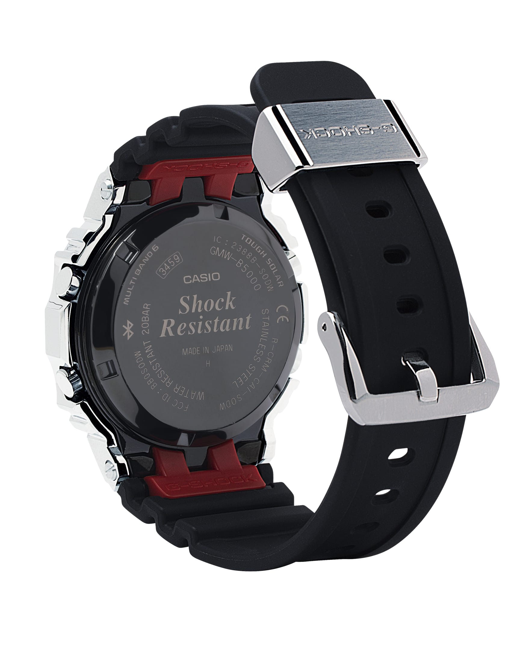 Casio GMWB5000-1 | Digital Stainless Steel Bluetooth Men's Watch G-SHOCK