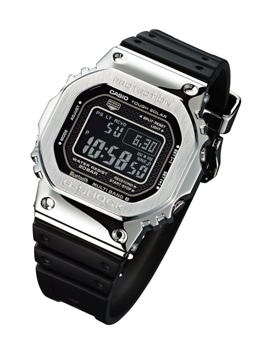 Casio GMWB5000-1 | Digital Stainless Steel Bluetooth Men's Watch G-SHOCK