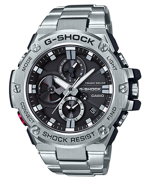 Casio GSTB100D-1A | Analog Silver Solar Powered Men's Watch G-SHOCK