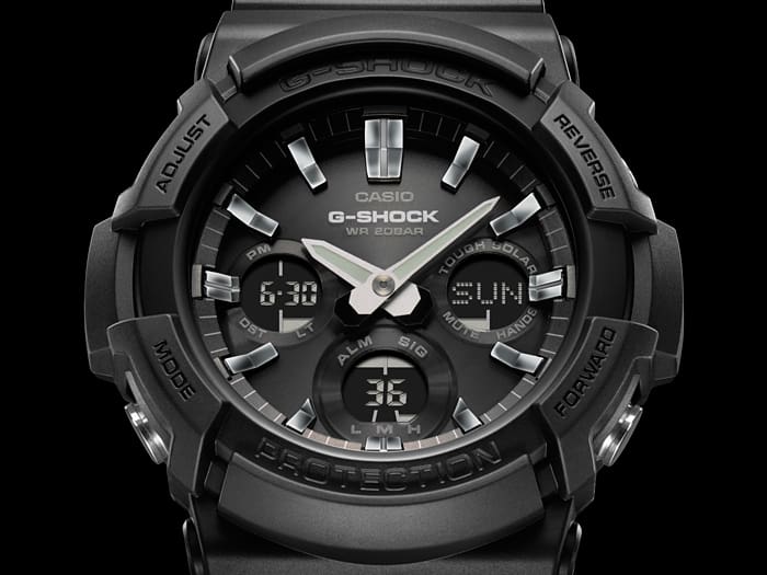 Casio GAS100B-1A | Black Analog-Digital Men's Tough Solar Watch - G-SHOCK