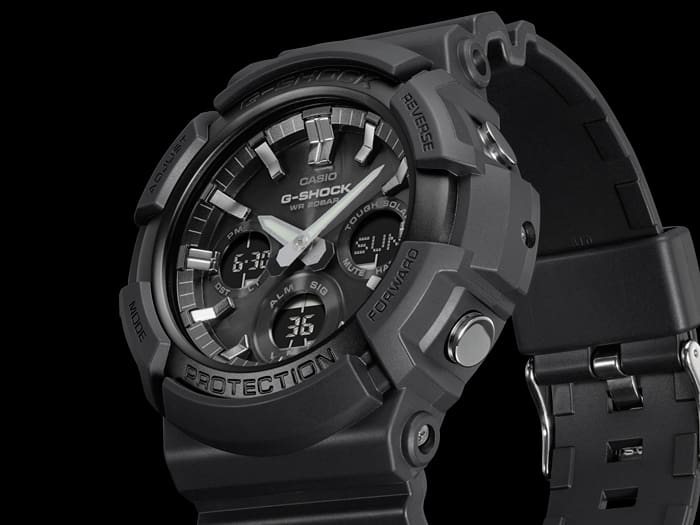 Casio GAS100B-1A | Black Analog-Digital Men's Tough Solar Watch - G-SHOCK