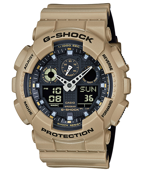 Casio GA100L-8A | G-SHOCK Analog Digital Bi-Color Molding Watch