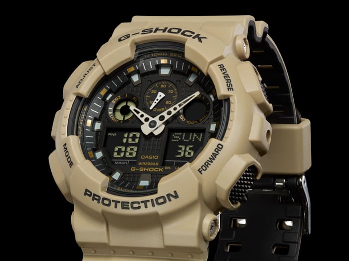 Casio GA100L-8A | G-SHOCK Analog Digital Bi-Color Molding Watch