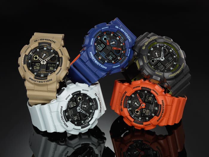 Casio GA100L-8A | G-SHOCK Analog Digital Bi-Color Molding Watch