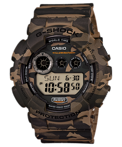 Casio GD120CM-5 | Brown Camo Digital Men's Watch - G-SHOCK