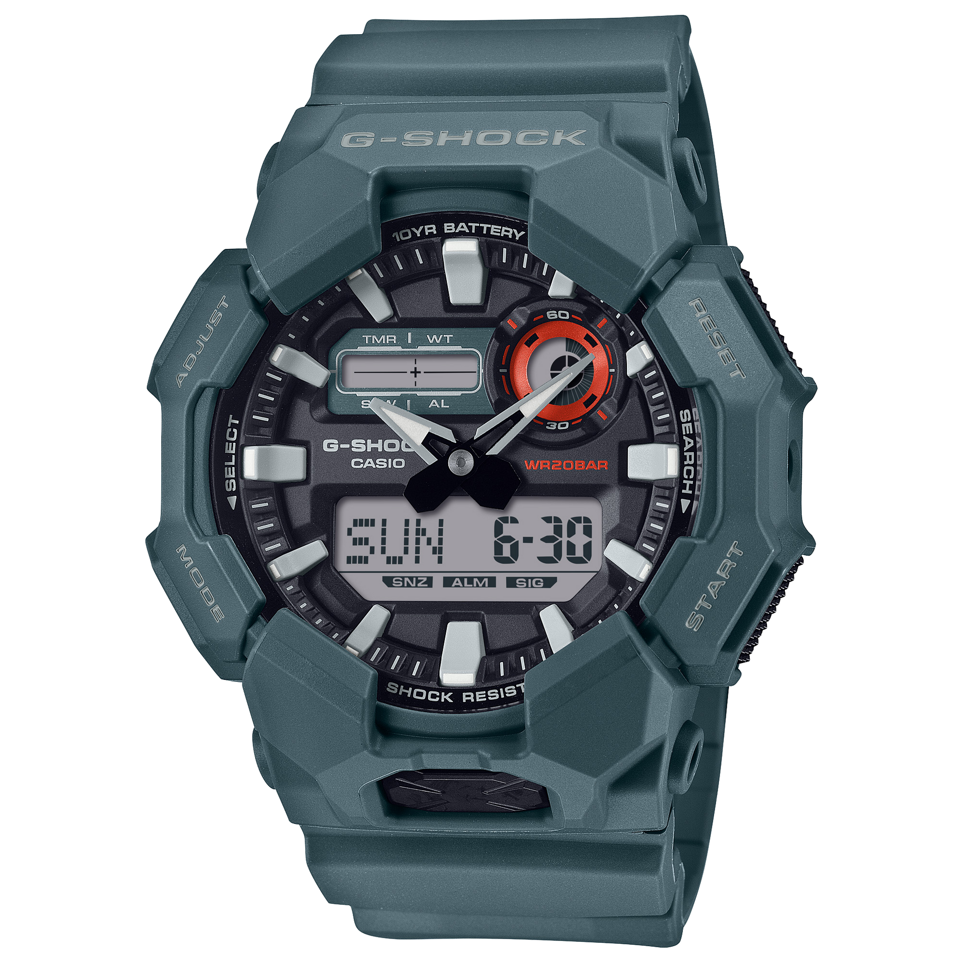 Casio GA010-2A | G-SHOCK ANALOG-DIGITAL Blue, Light blue