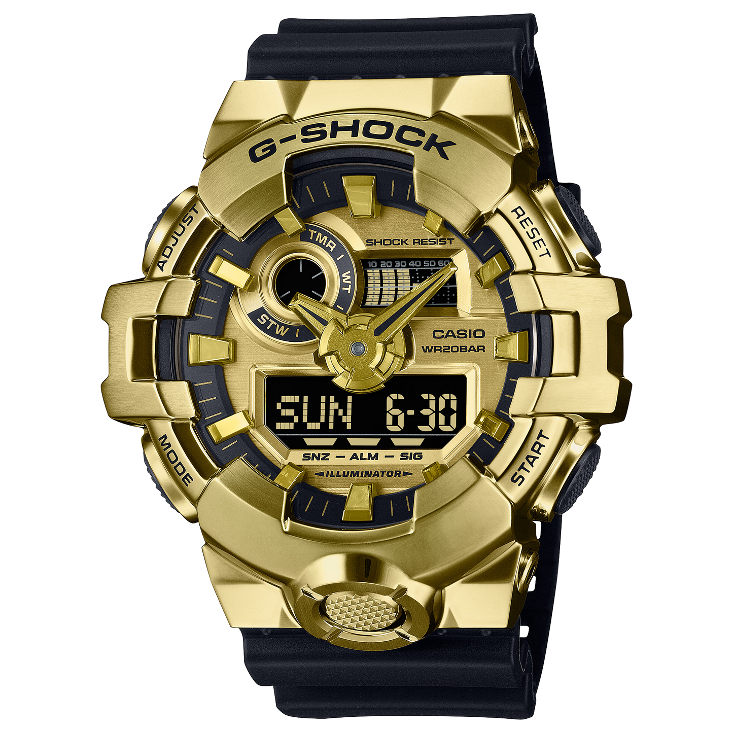 Casio GM700G-9A | Black and Gold Stainless-Steel Watch | Casio G-SHOCK