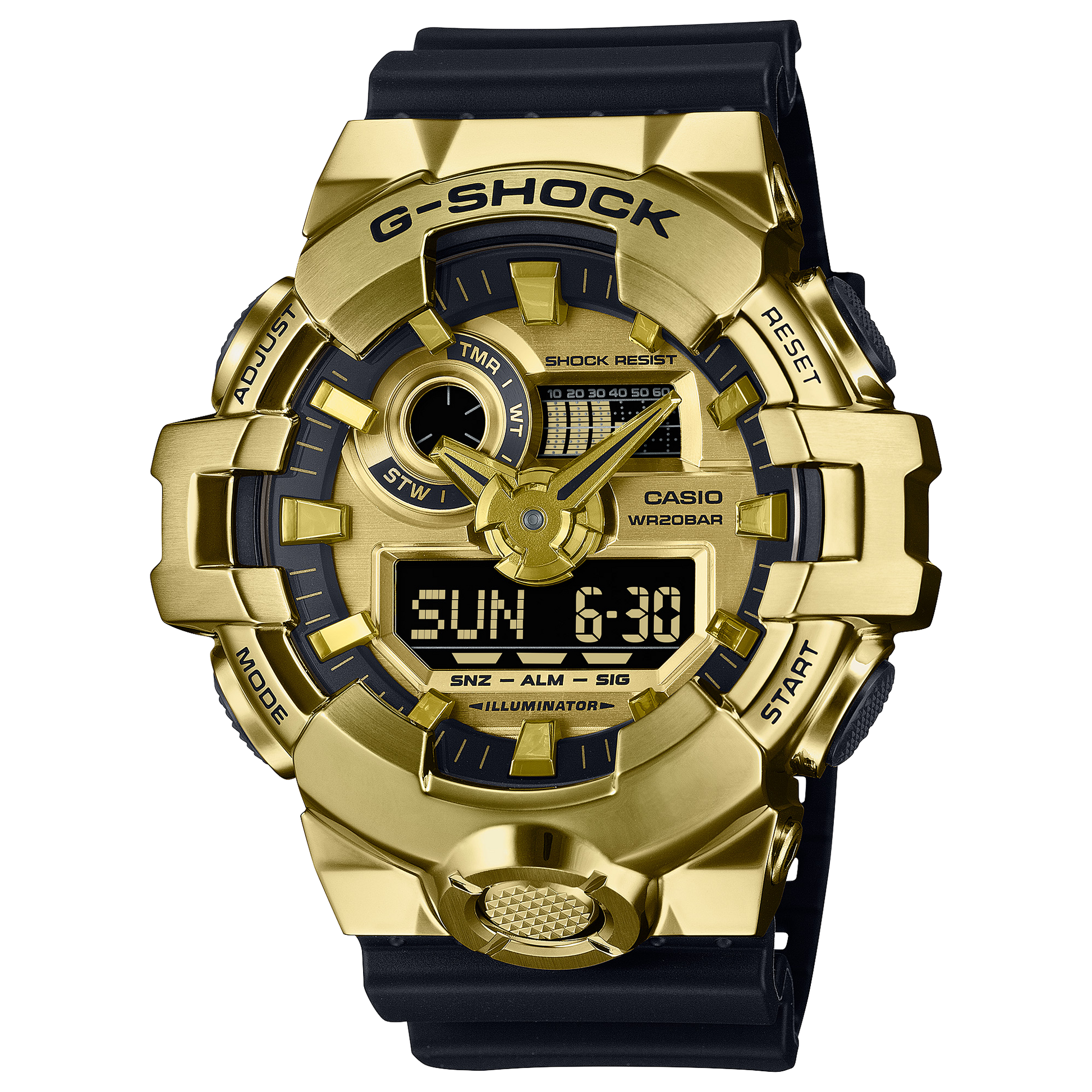 Casio GM700G-9A | Black and Gold Stainless-Steel Watch | Casio G-SHOCK
