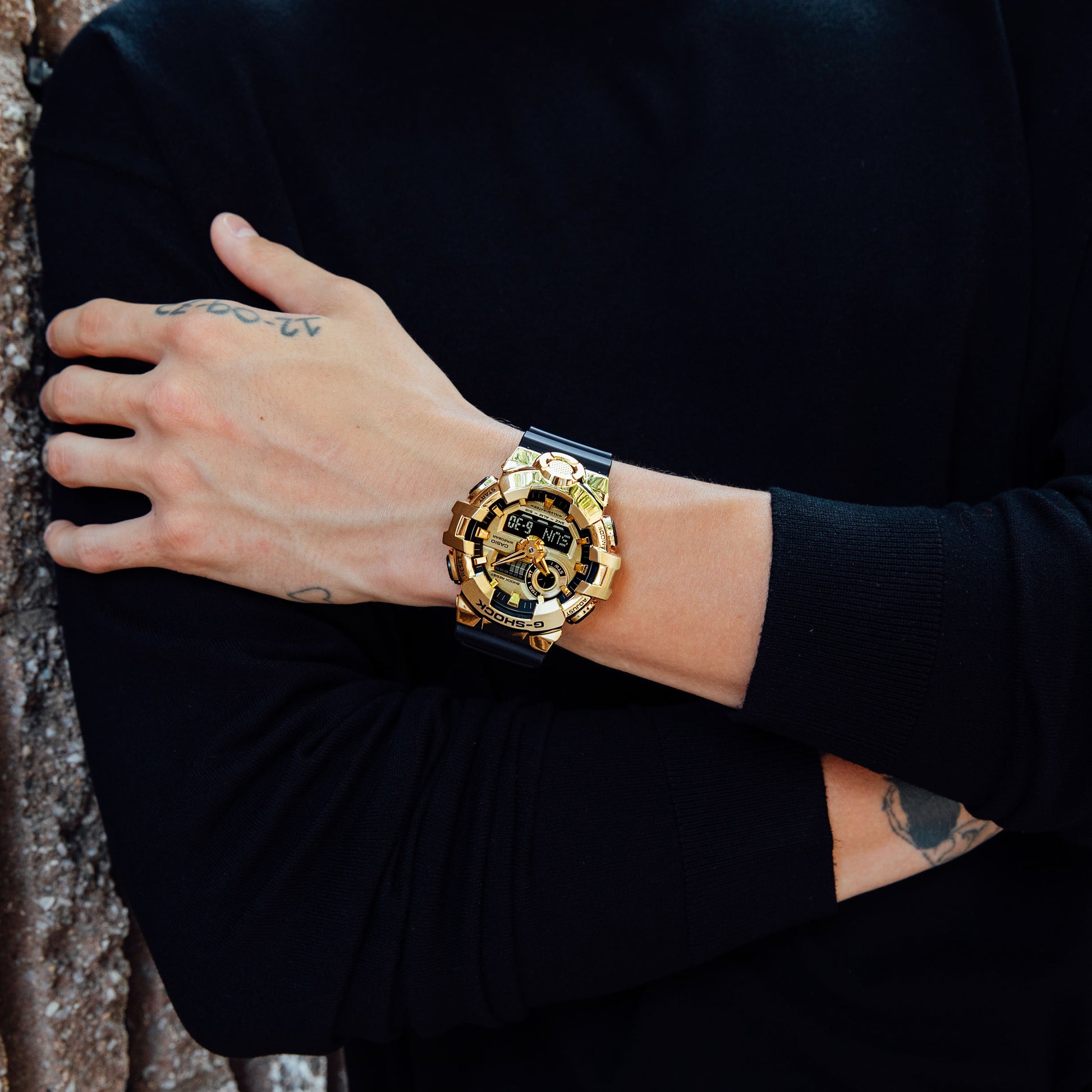 Casio GM700G-9A | Black and Gold Stainless-Steel Watch | Casio G-SHOCK