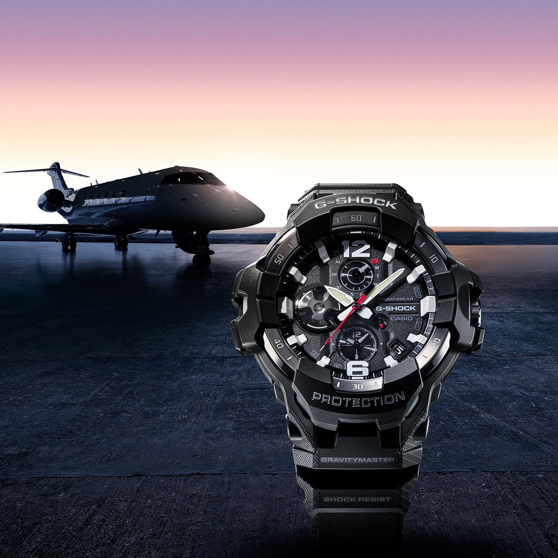 Casio GRB300-1A | Black GRAVITYMASTER Pilot Watch | Casio G-SHOCK