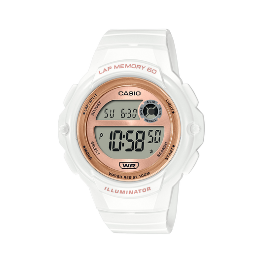 Casio LWS1200H-7A2V | Digital White and Gold Women's Watch