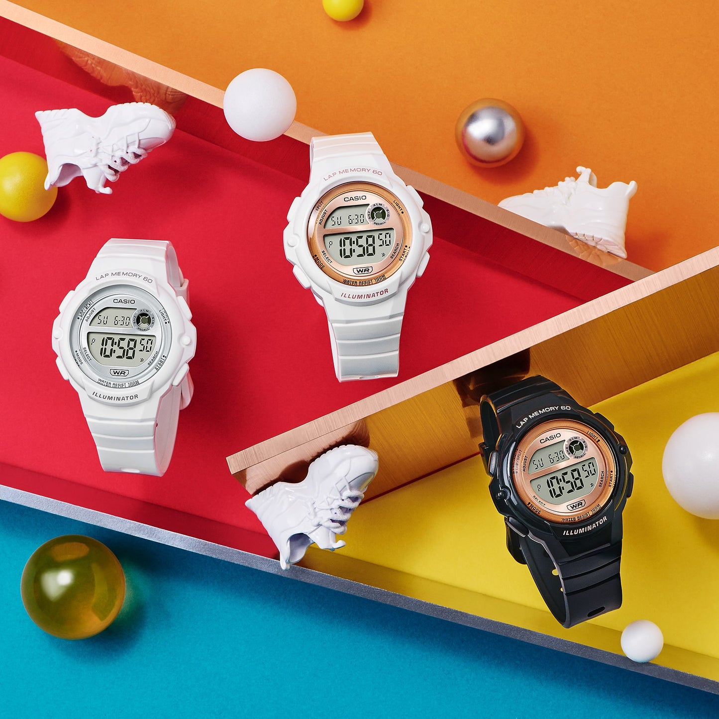 Casio LWS1200H-7A2V | Digital White and Gold Women's Watch