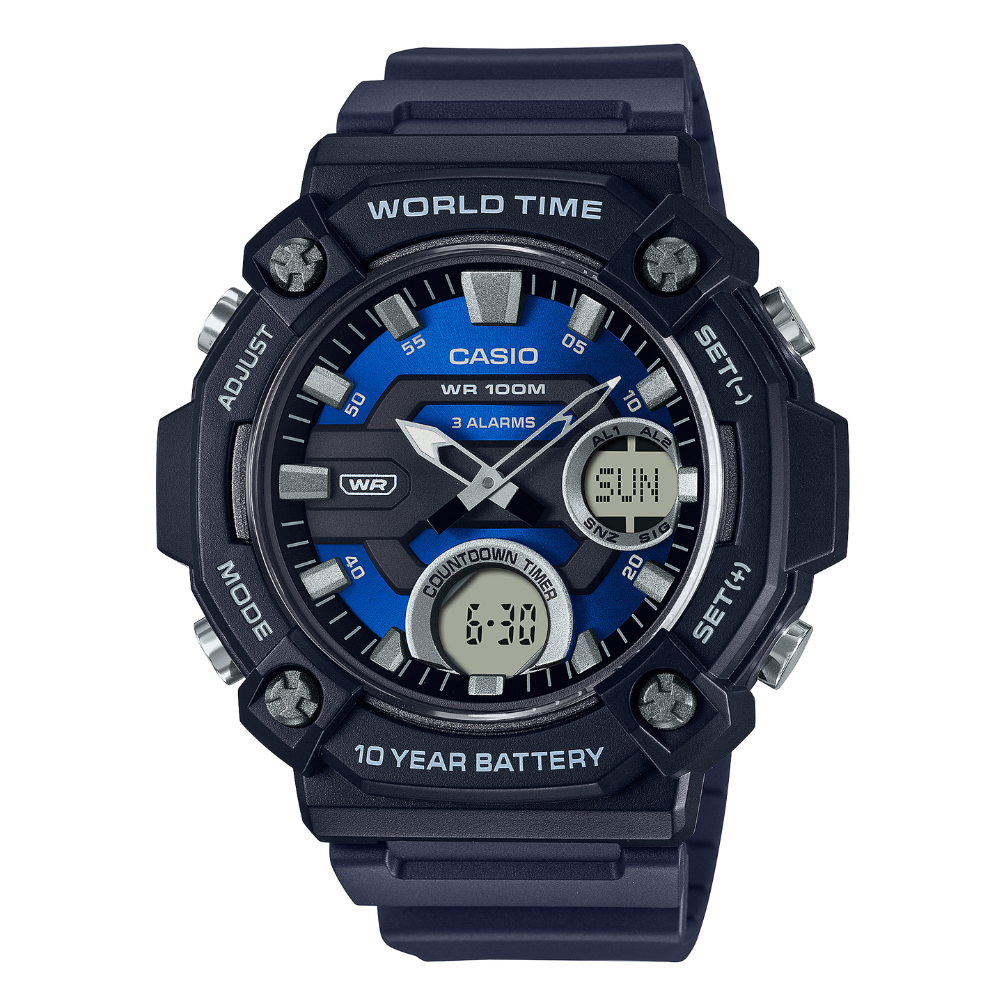 Casio AEQ120W-2AV | Analog-Digital Midnight Blue Watch