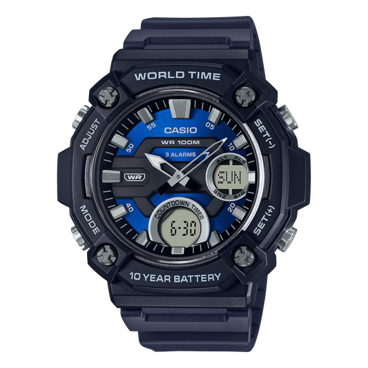 Casio AEQ120W-2AV | Analog-Digital Midnight Blue Watch