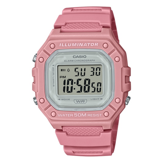 Casio W218HC-4AV | Pink Digital Watch