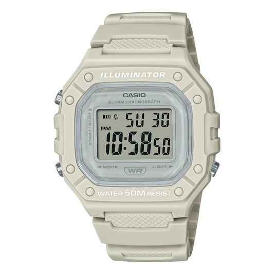 Casio W218HC-8AV | Beige Digital Women's Watch