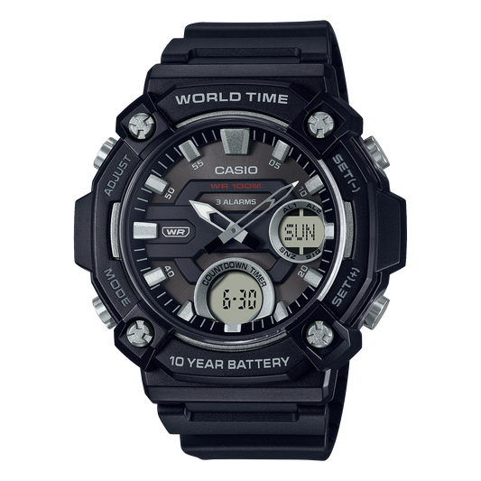 Casio AEQ120W-1AV | Analog-Digital Black Watch