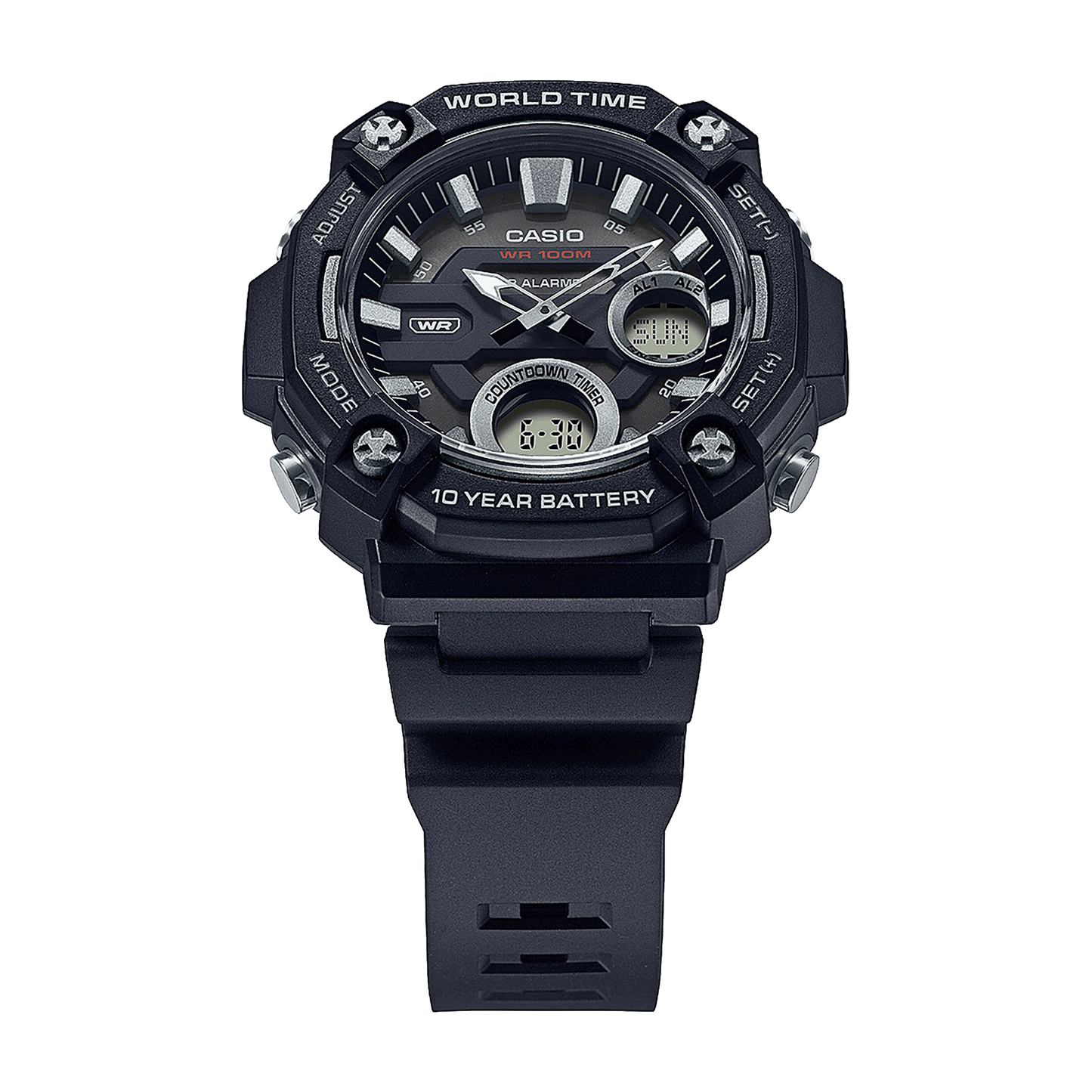 Casio AEQ120W-1AV | Analog-Digital Black Watch