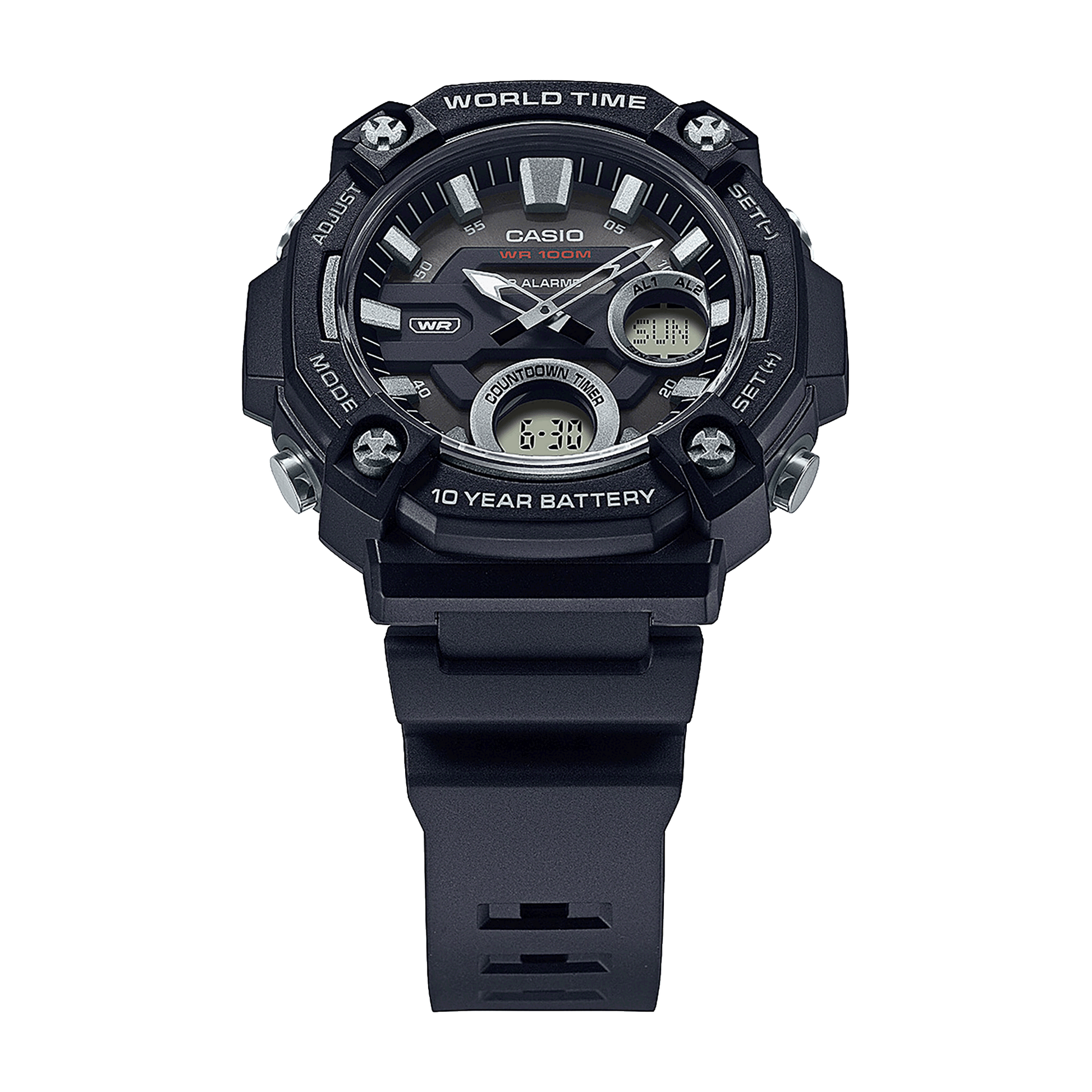 Casio AEQ120W-1AV | Analog-Digital Black Watch