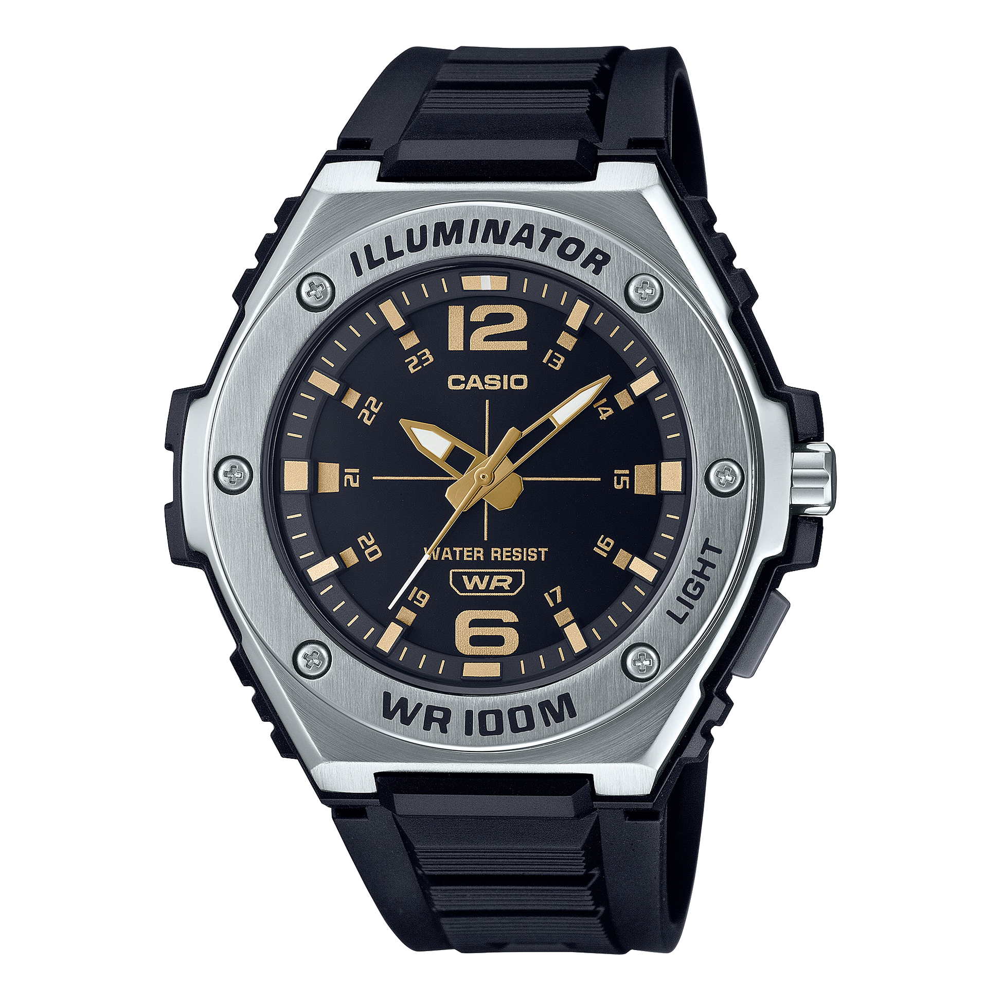Casio MWA100H-1A2V | Silver And Black Analog Men's Watch
