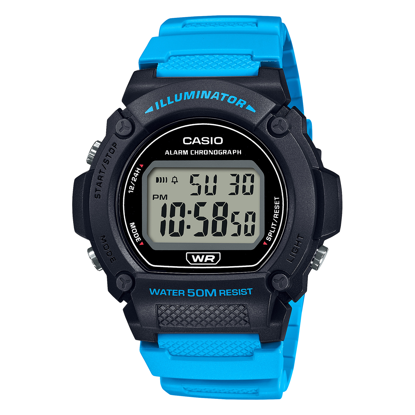 Casio W219H-2A2V | Black Digital Men's Watch