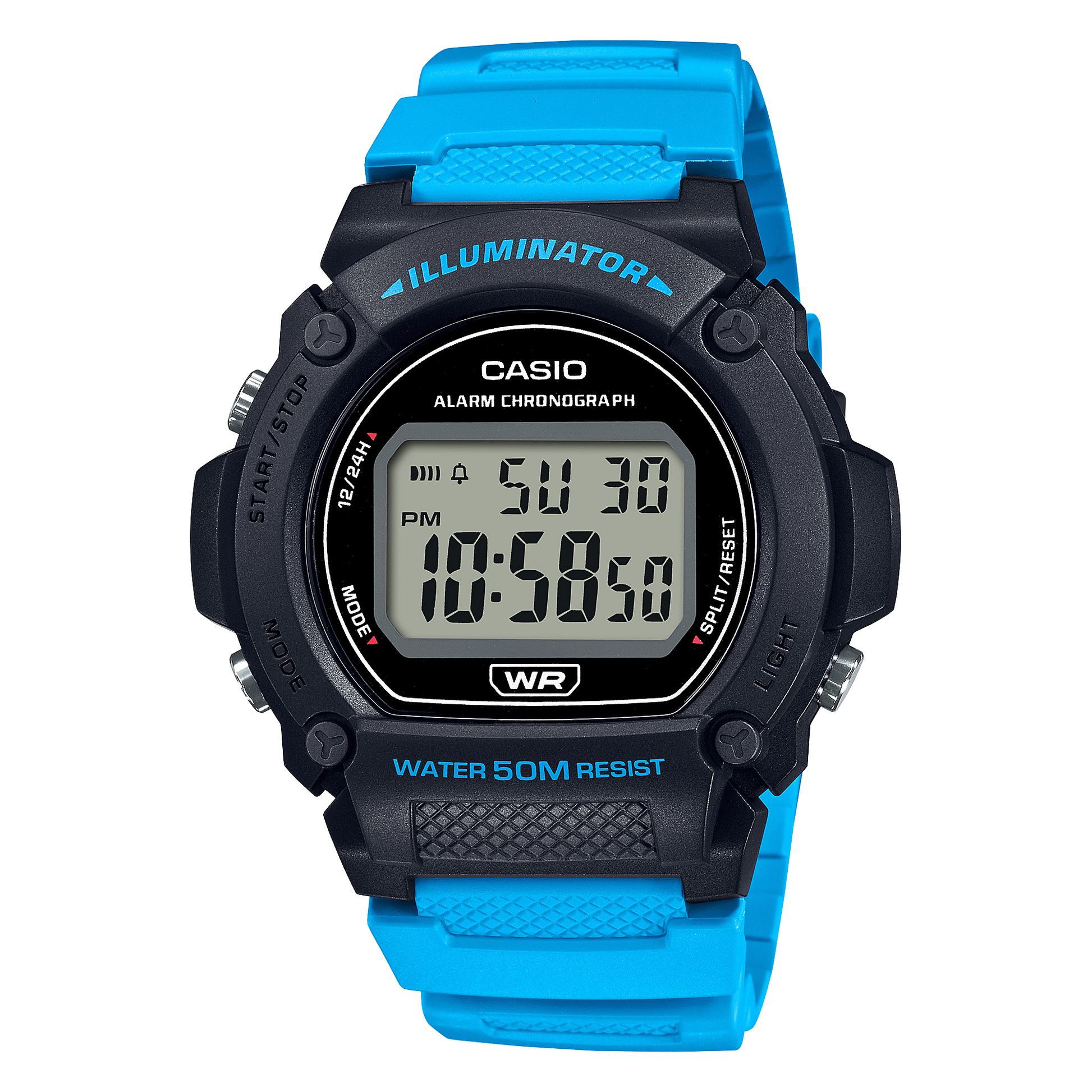 Casio W219H-2A2V | Black Digital Men's Watch