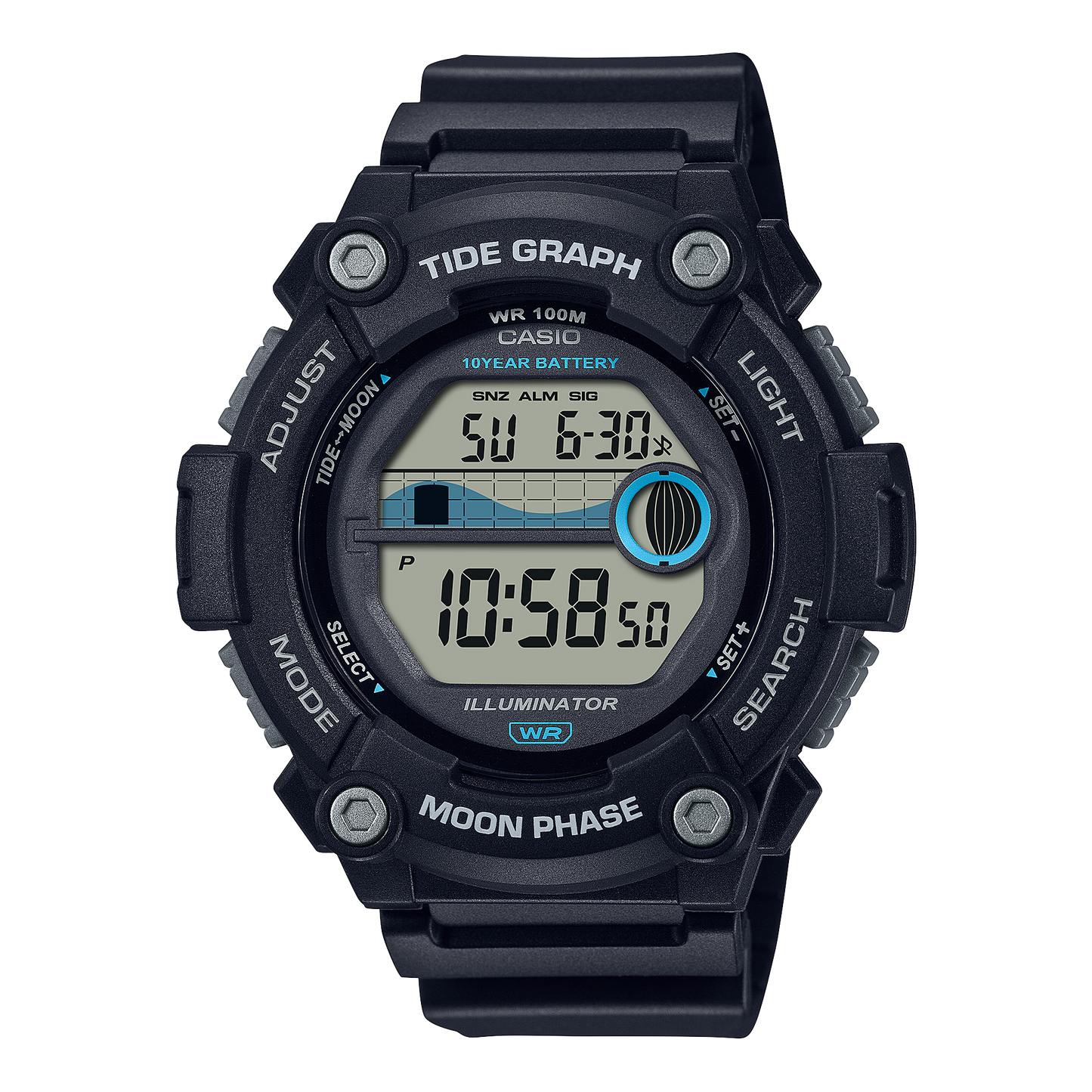 Casio WS1300H-1AV | Black Digital Watch