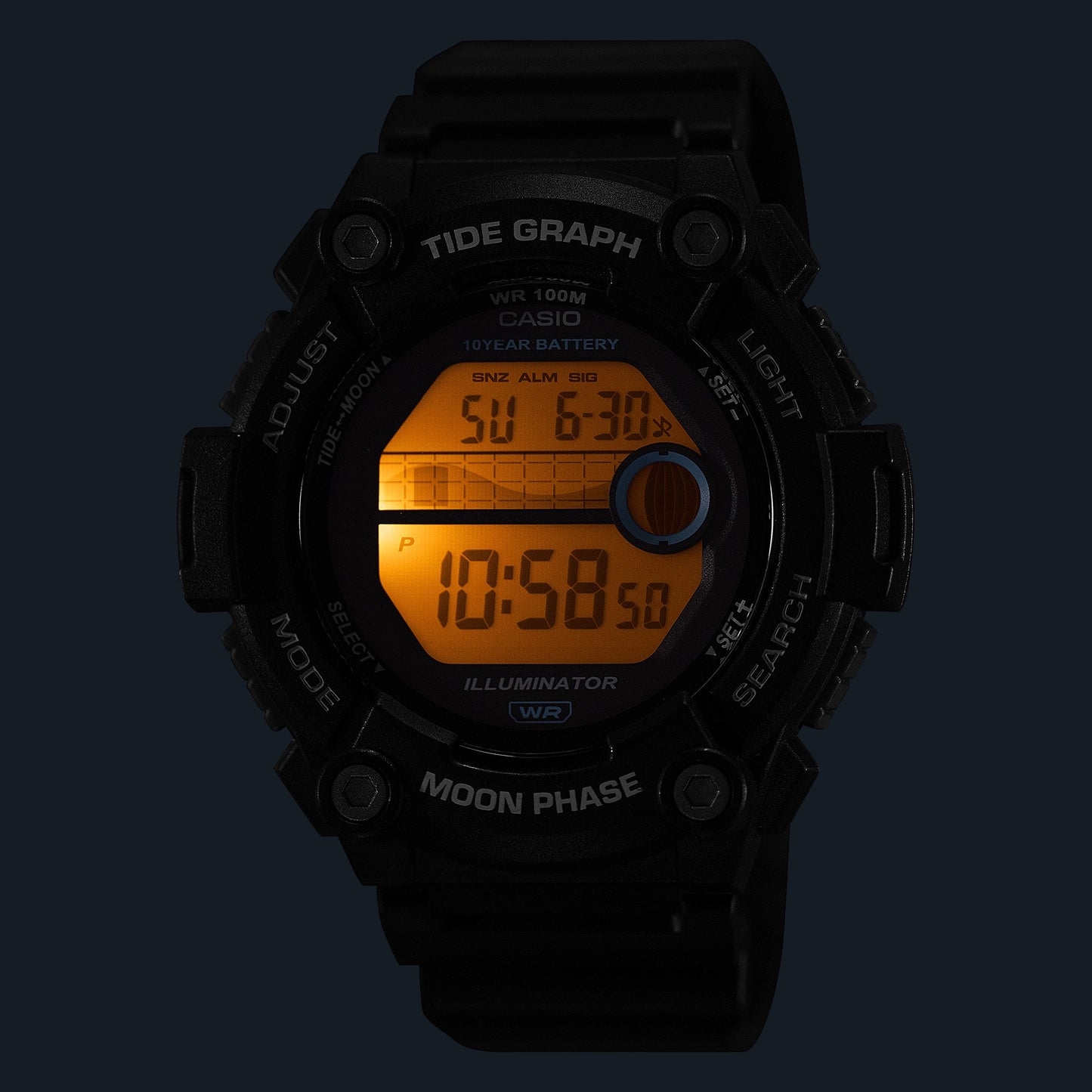Casio WS1300H-1AV | Black Digital Watch