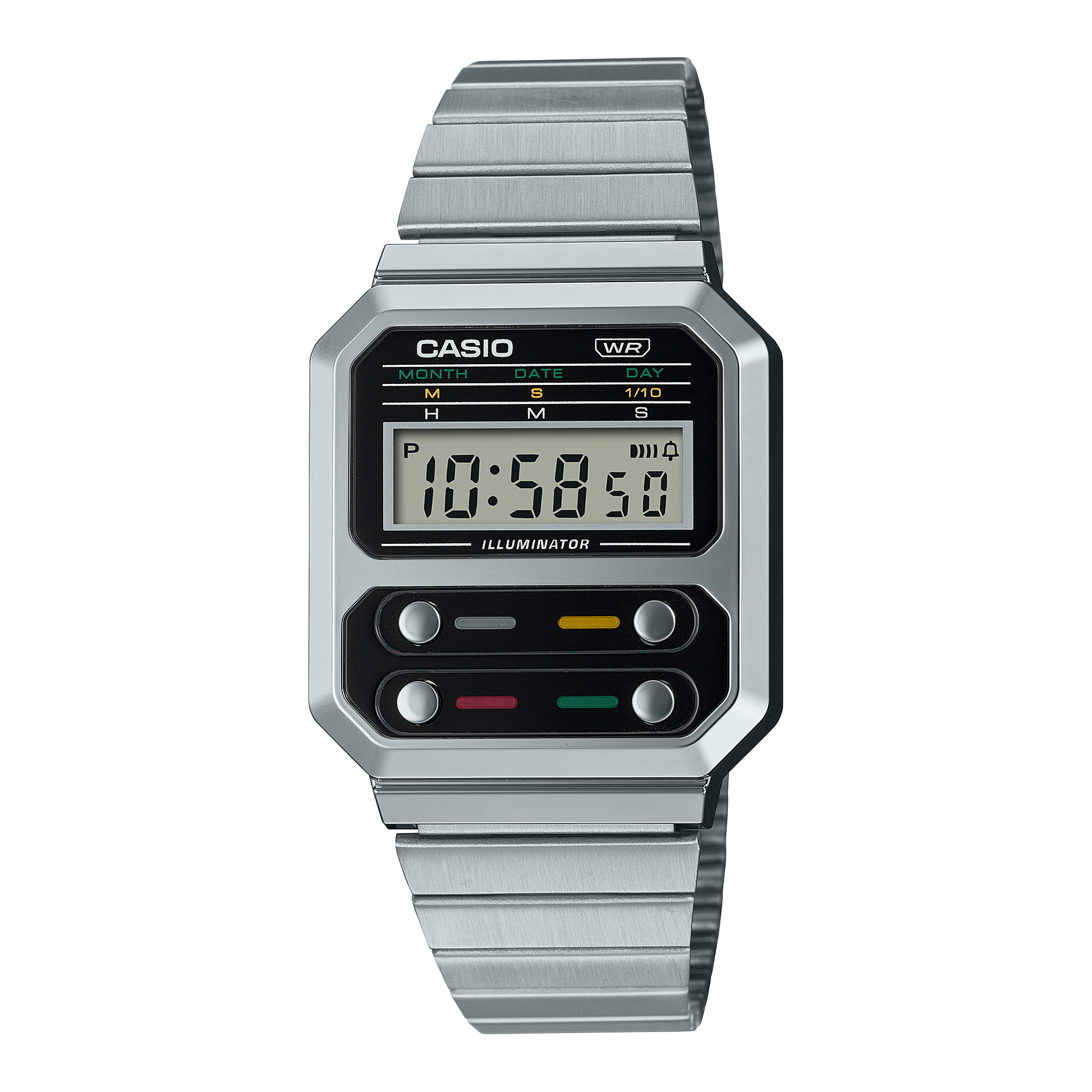 Casio A100WE-1AVT | Vintage Stainless Steel Silver Watch
