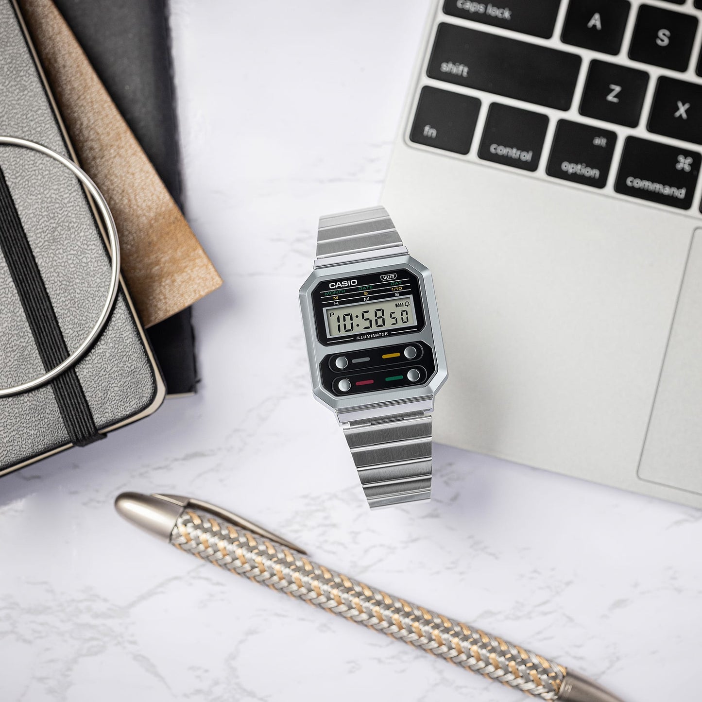 Casio A100WE-1AVT | Vintage Stainless Steel Silver Watch