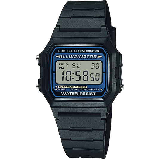 Casio F105W-1A | Black and Blue Digital Watch