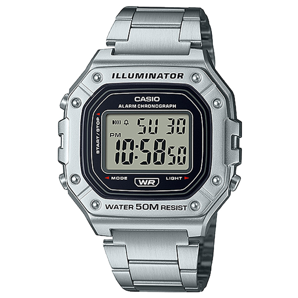 Casio W218HD-1AV | Silver Digital Watch