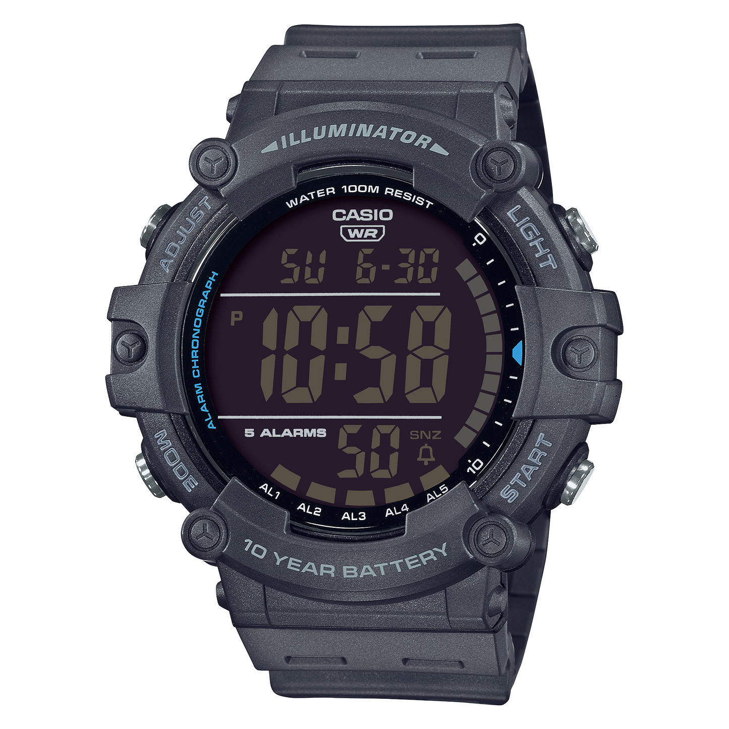 Casio AE1500WH-8BV | Illuminator Dark Grey Digital Watch