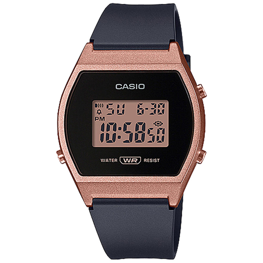 Casio LW204-1A | Black and Rose Gold Digital Watch