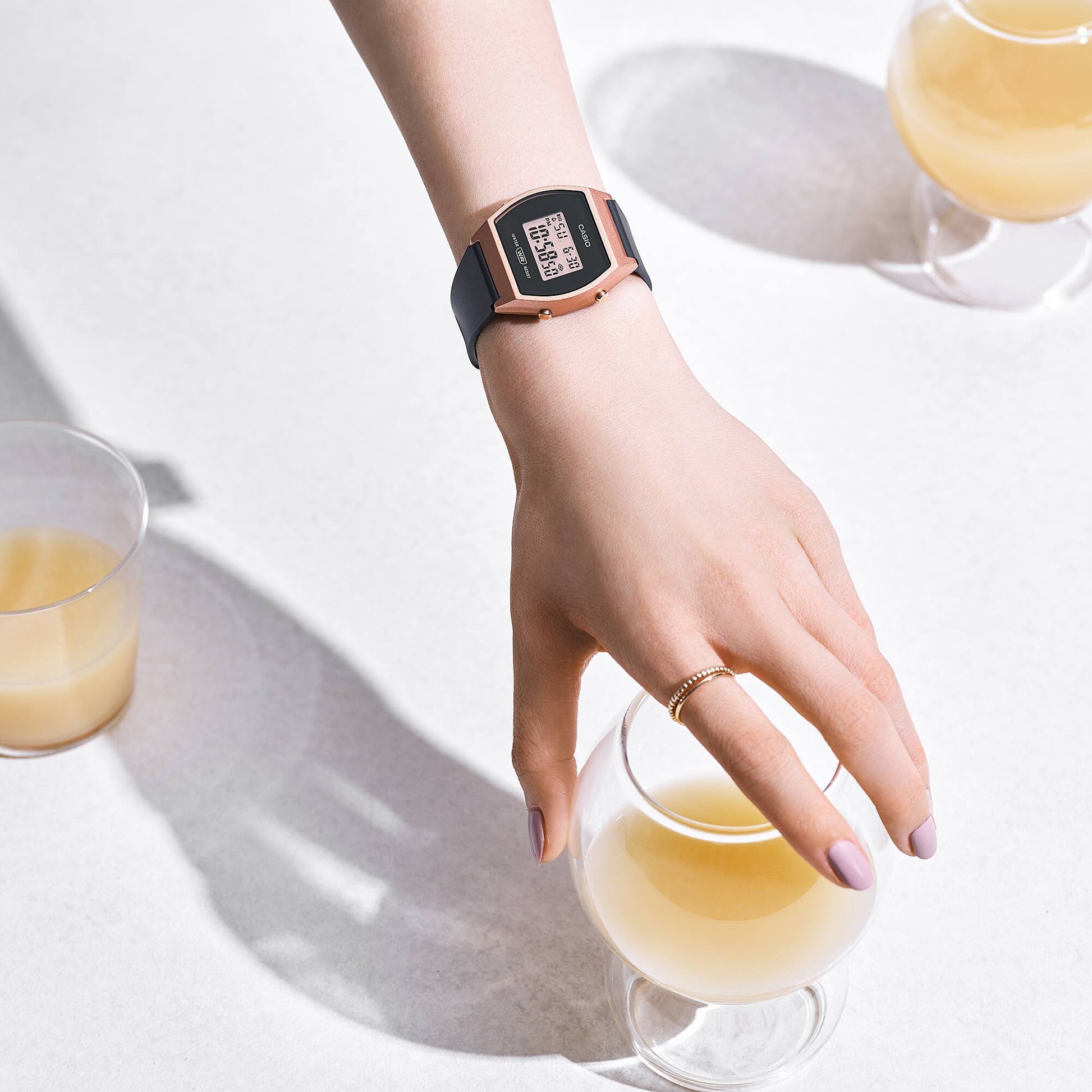 Casio LW204-1A | Black and Rose Gold Digital Watch