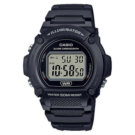 Casio W219H-1AV | Black Digital Men's Watch