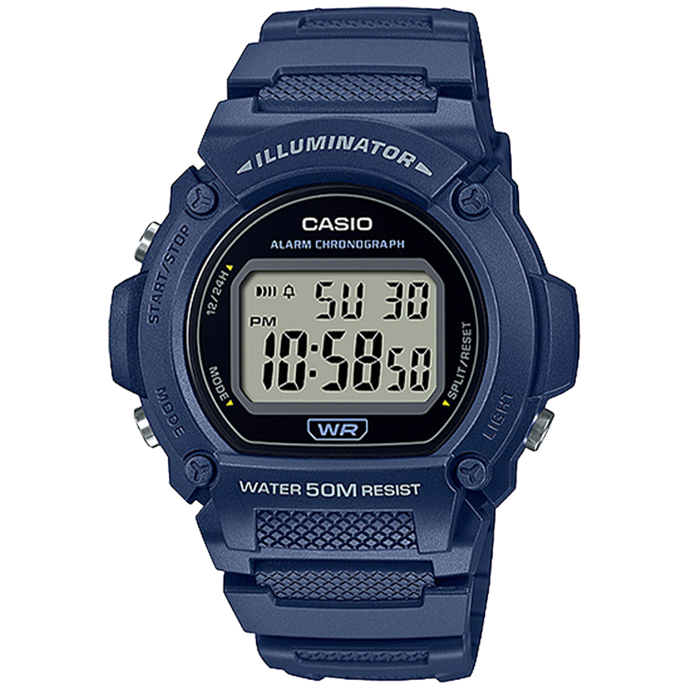 Casio W219H-2AV | Navy Blue Digital Watch