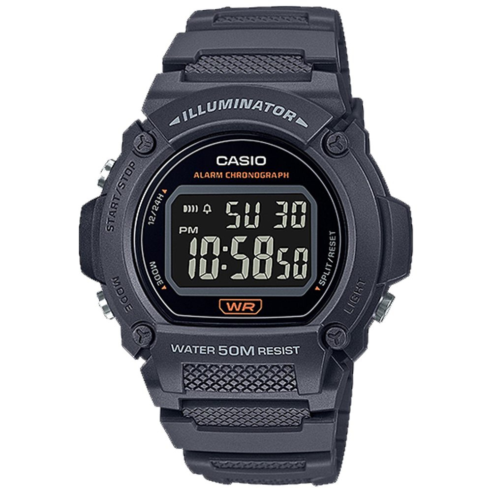Casio W219H-8BV | Gray Digital Watch