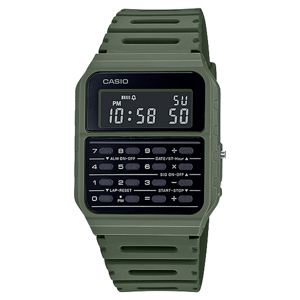 Casio CA53WF-3B | Olive Green Data Bank Watch