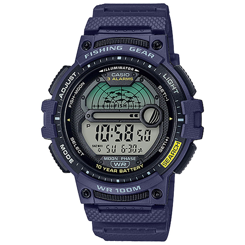 Casio WS1200H-2AV | Men's Digital Fishing Watch Blue