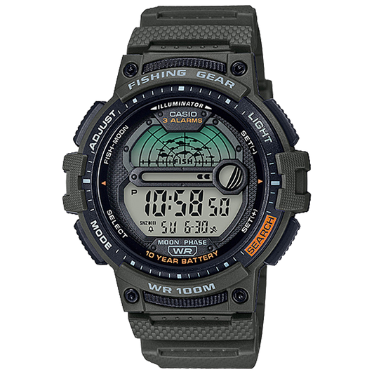 Casio WS1200H-3AV | Men's Digital Fishing Watch Black
