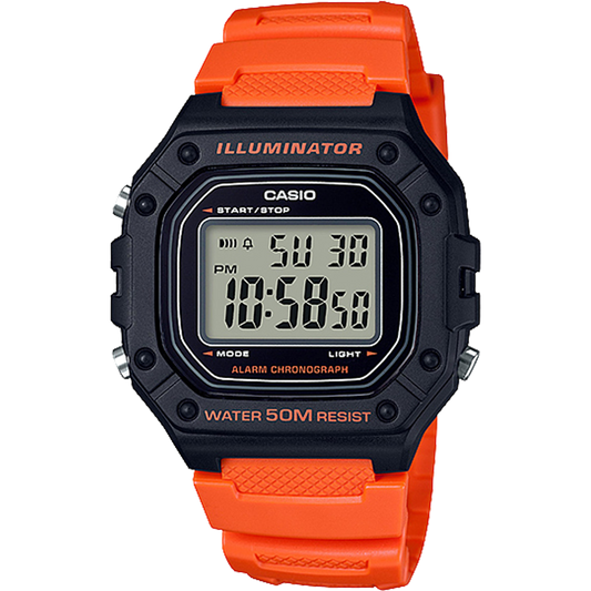 Casio W218H-4B2V | Bright Orange Digital Men's Watch